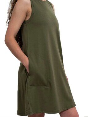 Wool& Sierra Tank Dress XS Olive Green